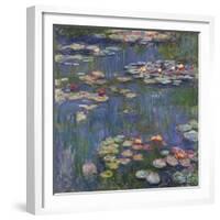 Water Lilies (Nymphéas), c.1916-Claude Monet-Framed Premium Giclee Print