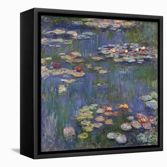 Water Lilies (Nymphéas), c.1916-Claude Monet-Framed Stretched Canvas