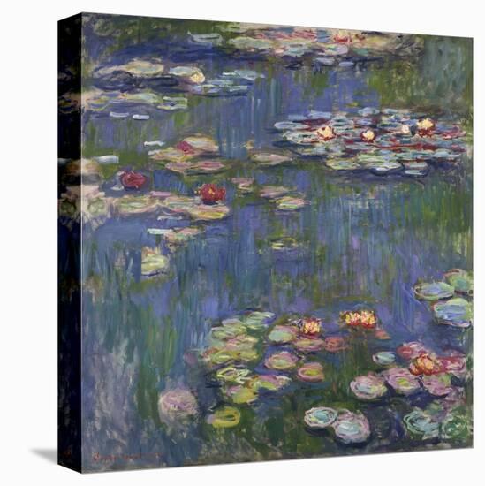 Water Lilies (Nymphéas), c.1916-Claude Monet-Stretched Canvas