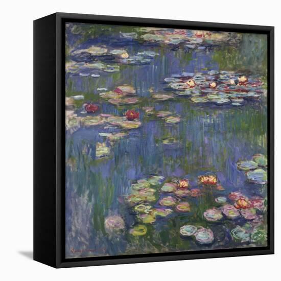 Water Lilies (Nymphéas), c.1916-Claude Monet-Framed Stretched Canvas