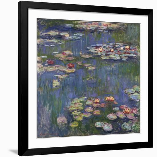 Water Lilies (Nymphéas), c.1916-Claude Monet-Framed Art Print