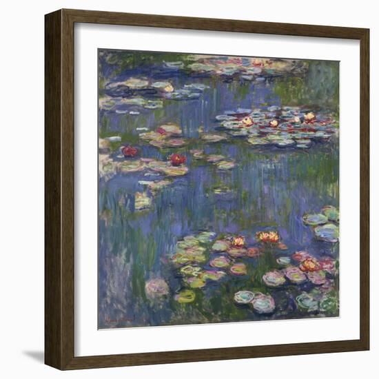 Water Lilies (Nymphéas), c.1916-Claude Monet-Framed Art Print