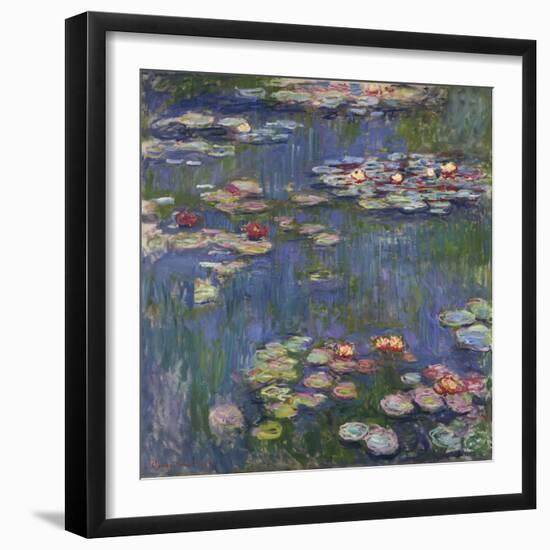 Water Lilies (Nymphéas), c.1916-Claude Monet-Framed Art Print