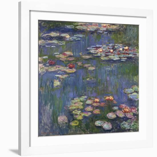 Water Lilies (Nymphéas), c.1916-Claude Monet-Framed Art Print