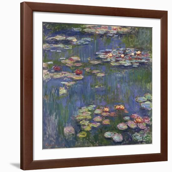 Water Lilies (Nymphéas), c.1916-Claude Monet-Framed Art Print