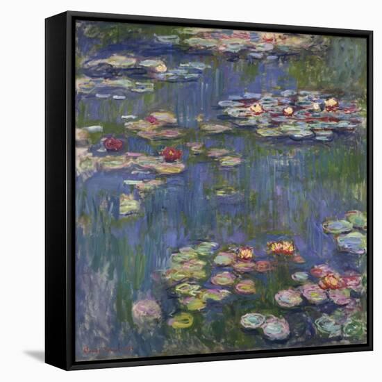 Water Lilies (Nymphéas), c.1916-Claude Monet-Framed Stretched Canvas