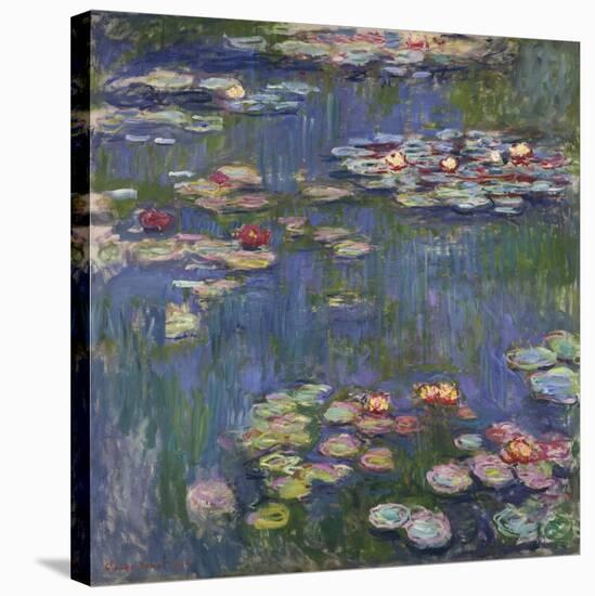 Water Lilies (Nymphéas), c.1916-Claude Monet-Stretched Canvas