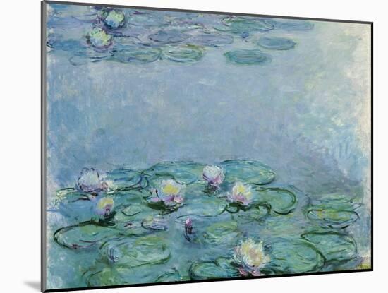 Water Lilies, Nympheas-Claude Monet-Mounted Giclee Print