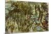 Water Lilies, Reflected Willow, circa 1920-Claude Monet-Mounted Giclee Print