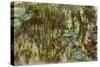 Water Lilies, Reflected Willow, circa 1920-Claude Monet-Stretched Canvas