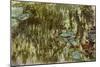 Water Lilies, Reflected Willow, circa 1920-Claude Monet-Mounted Giclee Print