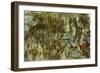 Water Lilies, Reflected Willow, circa 1920-Claude Monet-Framed Giclee Print