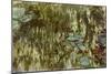 Water Lilies, Reflected Willow, circa 1920-Claude Monet-Mounted Giclee Print