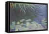 Water Lilies with Reflections of Tall Grass, 1914-17 (oil on canvas)-Claude Monet-Framed Stretched Canvas