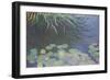 Water Lilies with Reflections of Tall Grass, 1914-17 (oil on canvas)-Claude Monet-Framed Giclee Print