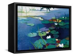Water Lilies-Tadashi Asoma-Framed Stretched Canvas