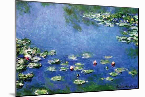 Water Lilies-Claude Monet-Mounted Premium Giclee Print