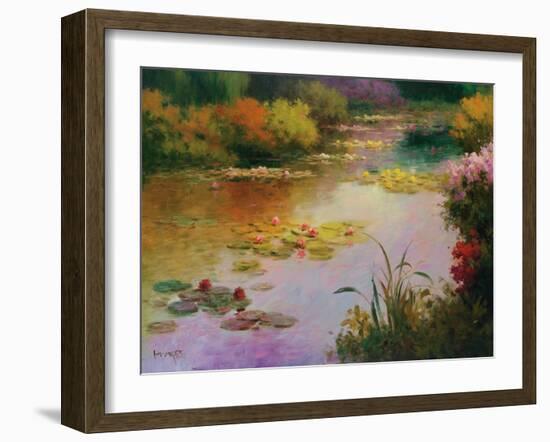 Water Lillies in Giverny-Karen Dupré-Framed Art Print