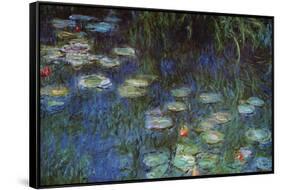 Water Lillies-Claude Monet-Framed Stretched Canvas