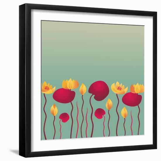 Water Lily Background-Alisa Foytik-Framed Art Print