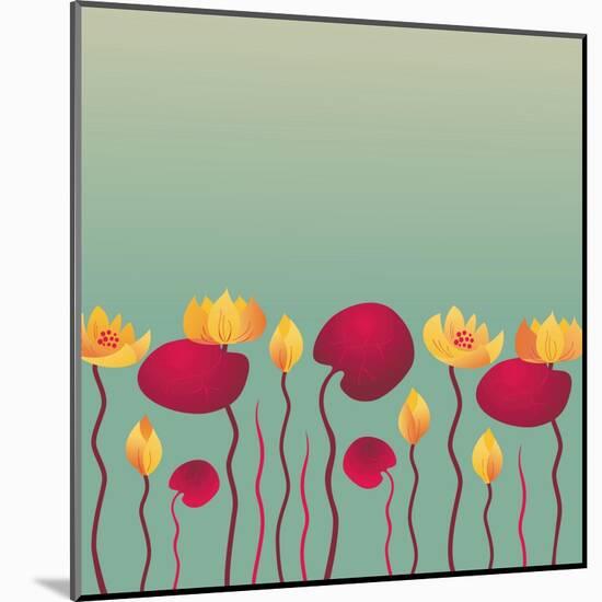 Water Lily Background-Alisa Foytik-Mounted Art Print