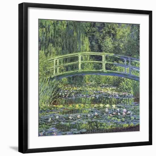 Water Lily Pond, 1899 (blue)-Claude Monet-Framed Art Print