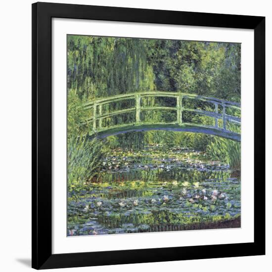 Water Lily Pond, 1899 (blue)-Claude Monet-Framed Art Print