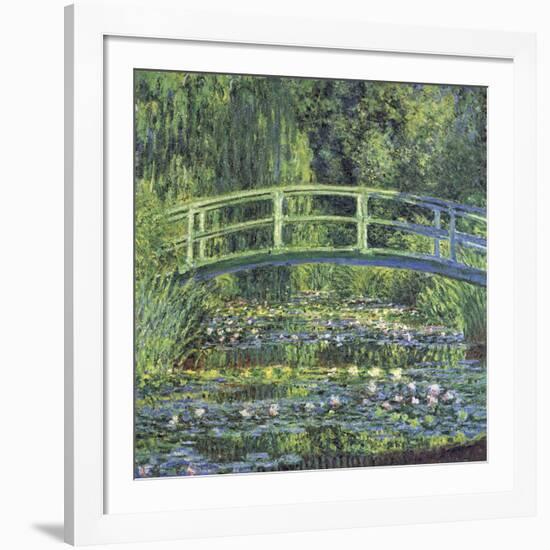 Water Lily Pond, 1899 (blue)-Claude Monet-Framed Art Print