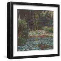 Water Lily Pond, 1900, by Claude Monet, 1840-1926, French Impressionist painting,-Claude Monet-Framed Art Print