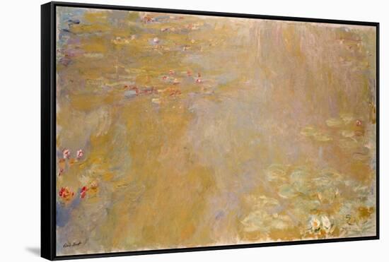 Water Lily Pond, 1917-1919-Claude Monet-Framed Stretched Canvas