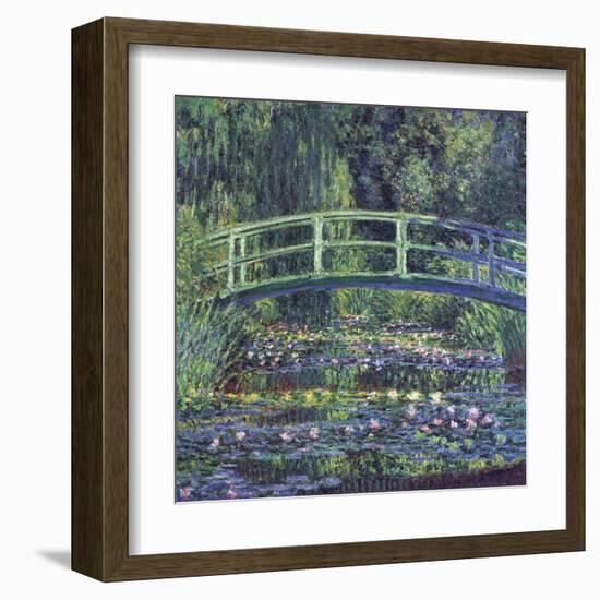 Water Lily Pond, c.1899 (blue)-Claude Monet-Framed Art Print