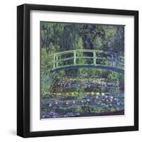 Water Lily Pond, c.1899 (blue)-Claude Monet-Framed Art Print