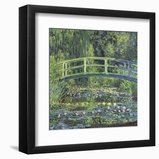 Water Lily Pond, c.1899 (blue)-Claude Monet-Framed Giclee Print