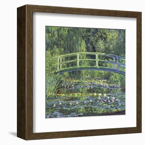 Water Lily Pond, c.1899 (blue)-Claude Monet-Framed Giclee Print