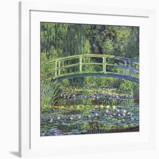 Water Lily Pond, c.1899 (blue)-Claude Monet-Framed Giclee Print