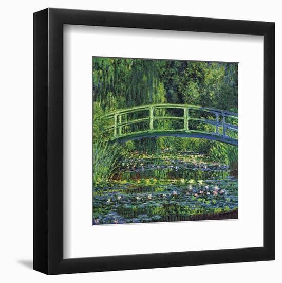 Water Lily Pond, c.1899 (blue)-Claude Monet-Framed Art Print