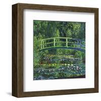 Water Lily Pond, c.1899 (blue)-Claude Monet-Framed Art Print