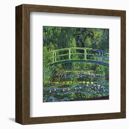 Water Lily Pond, c.1899 (blue)-Claude Monet-Framed Art Print