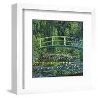 Water Lily Pond, c.1899 (blue)-Claude Monet-Framed Art Print