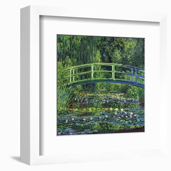 Water Lily Pond, c.1899 (blue)-Claude Monet-Framed Art Print