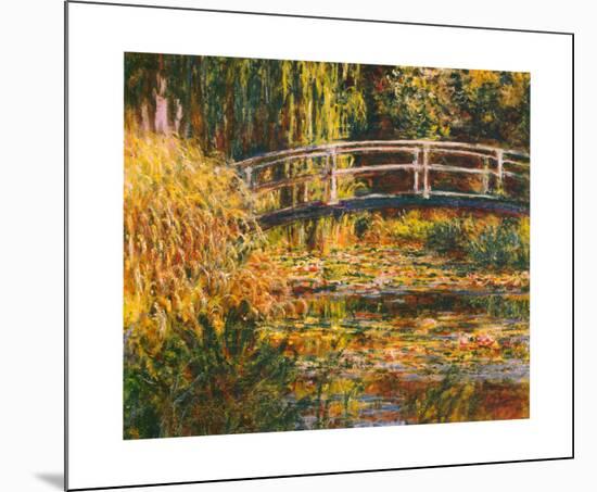 Water Lily Pond-Pink Harmony-Claude Monet-Mounted Art Print