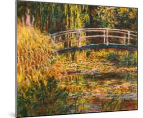 Water Lily Pond-Pink Harmony-Claude Monet-Mounted Art Print