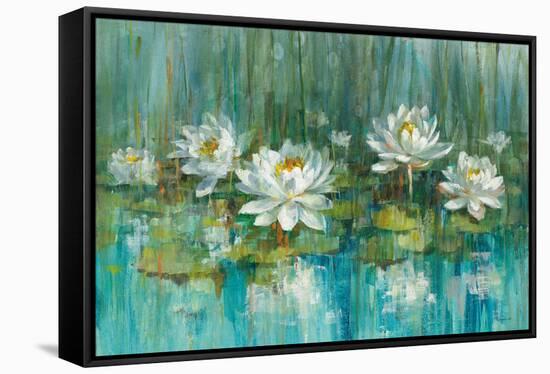 Water Lily Pond V2 Crop-Danhui Nai-Framed Stretched Canvas