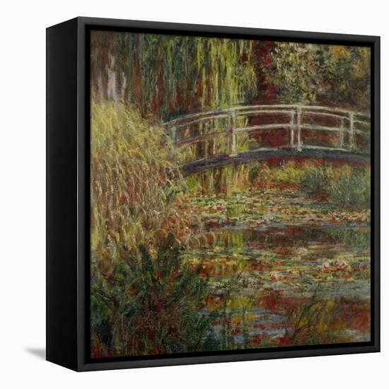 Water-Lily Pool, Harmony in Pink-Claude Monet-Framed Stretched Canvas