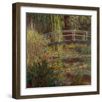 Water-Lily Pool, Harmony in Pink-Claude Monet-Framed Giclee Print