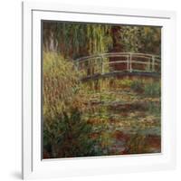 Water-Lily Pool, Harmony in Pink-Claude Monet-Framed Giclee Print