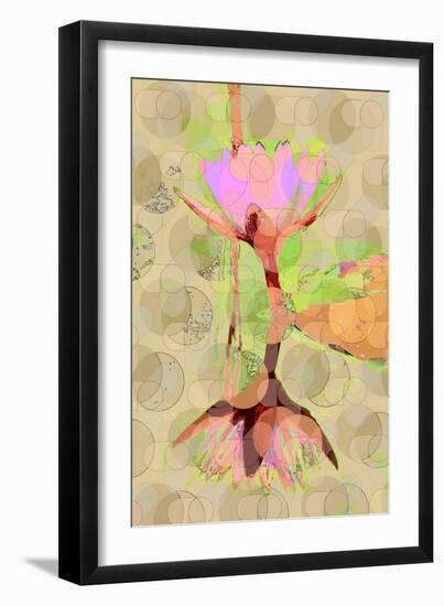 Water Lily Reflection-Scott J. Davis-Framed Giclee Print