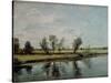 Water Meadows Near Salisbury, c.1820-John Constable-Stretched Canvas