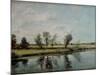 Water Meadows Near Salisbury, c.1820-John Constable-Mounted Giclee Print