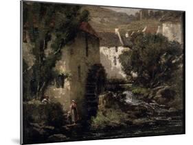 Water Mill, 19th Century-Gustave Courbet-Mounted Giclee Print